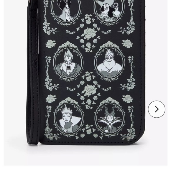 Loungefly Disney NWT Villains Frame Glow-In-The-Dark
Mini Backpack w/wallet